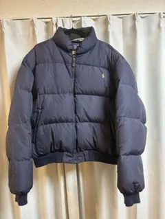90s POLOポロ　ラルフローレン ダウン ジャケット M ネイビー　胸ロゴ 90s POLOポロ ラルフローレン ダウン ジャケット M ネイビー 胸ロゴ