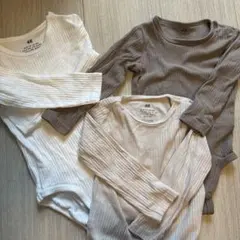 H&M ベビー ロンパース 3枚セット 6-9M オーガニックコットン