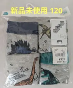 【新品未使用】恐竜柄 ボクサーパンツ 4枚組 120cm