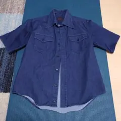 TAKEO KIKUCHI　塔可奧·基庫奇　短袖牛仔襯衫　L尺寸相當