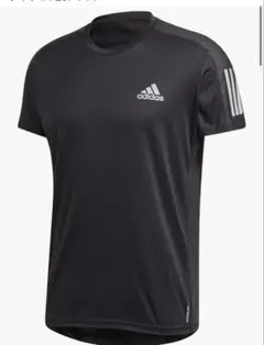 adidas ブラック ショートスリーブ Tシャツ