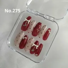 No.275 ネイルチップ バレンタインネイル マグネットネイル