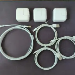 Apple純正 Lightningケーブル5本と充電アダプター3個
