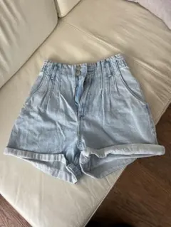 ZARA ハイウエストデニムショートパンツ