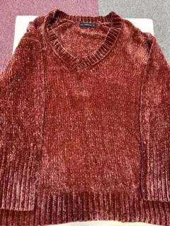 【値下げ中】ZARA KNIT 赤 Vネックセーター