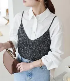 Discoat ディスコート スパンコール ビスチェ ブラック F