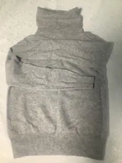 ユニクロ　カシミア100％　厚手グレー タートルネックセーター Lサイズ