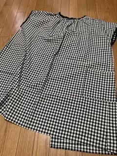 サマンサモスモス＊ブラックギンガムエプロン＊未使用