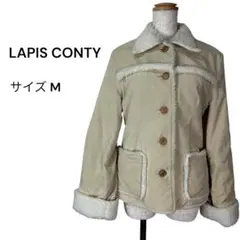 LAPIS CONTY（M）ボアジャケット コート アウター ベージュ ホワイト