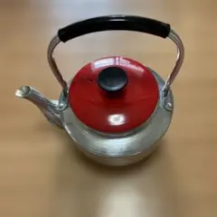 レトロ アルミ製 ケトル やかん 赤蓋