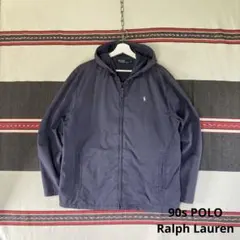90s Ralph Lauren ジップパーカー ナス紺フェードネイビー 人気 - メルカリ