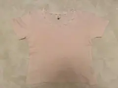 ピンク 刺繍付き 半袖Tシャツ　　Ottoのサムネイル