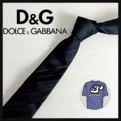 【即完売モデル】ドルチェ&ガッバーナ☆ストライプ柄スリムタイ シルク ナロータイ