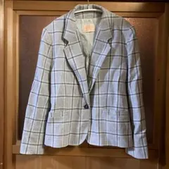 古着★PENDLETON チェックのテーラードジャケット　グレー系　USA製のサムネイル
