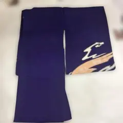 c12142 紫色 抽象模様 訪問着　レトロ