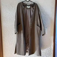 ウーリーマキシノーカラーコート　nikoand コート冬服　古着　ニコアンド