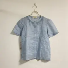 【ラピーヌパラス】 ライトブルー 半袖 カットソー シャツ Lのサムネイル