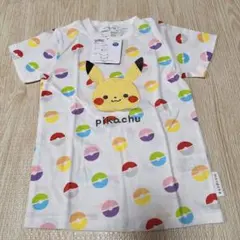 モンポケ Tシャツ ピカチュウ 総柄 110cm