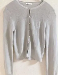 GU シアーラメショートカーディガン