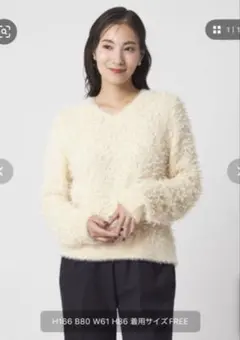 フェザー×チュール Vネックニット ＜A DAY IN THE LIFE＞