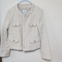 ROPÉ PICNIC アイボリー ツイードジャケット 38