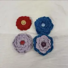花モチーフブローチセット
