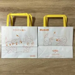 ポケモン ショッピングバッグ　ショップ袋　紙袋　ピカチュウ　イーブイ　ポチャッコ