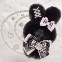 おすわりぬい服 白猫 黒ピンク ちびぐるみ - メルカリ