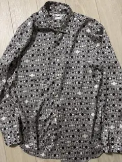 幾何学模様 長袖シャツ