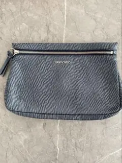 JIMMY CHOO ポーチ クラッチバッグ グレー【美品】のサムネイル