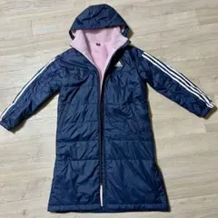 adidas ベンチコート ネイビー 150