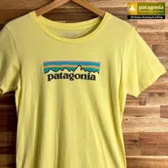 【O88】USA製 Patagonia 半袖Tシャツ イエロー プリント S