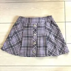 チェック柄　スカート風キュロット