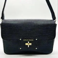 美品✨コールハーン ミニポシェットバッグ ショルダーバック ターンロック 黒のサムネイル