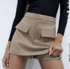 ZARA チェックパンツスカート