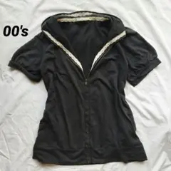 y2k パーカー パフスリーブ 平成 森ガール フェアリーグランジ ダークコア