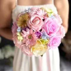 カラフルガーベララウンドブーケ☆ブートニア