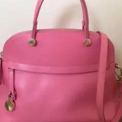 ⭐️美品⭐︎FURLA パイパー　2wayショルダー　M サーモンピンク