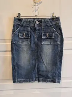 Y2Kデニムタイトスカート