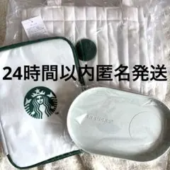 スターバックス福袋　キルティング トートバッグ マルチケース カフェプレート×2