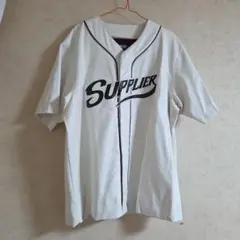 SUPPLIERベースボールシャツ (フェイクレザー)