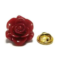 pin-2107　ラペルピン★ピンズ　薔薇　バラ　花　レッド　赤　20mm
