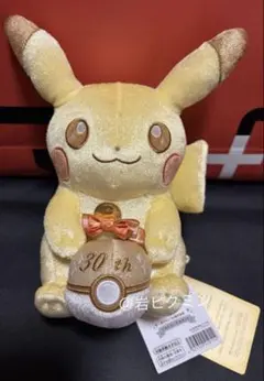 ポケモンセンター30周年記念　ピカピカ！ピカチュウ　ぬいぐるみ