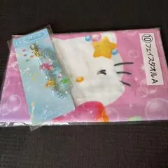 サンリオ　ハローキティ　当たりくじ　当りくじ　フェイスタオルA ビーズチャームのサムネイル