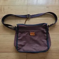 ☆kissora☆スモーキーパープルキャンバスショルダーバッグ☆