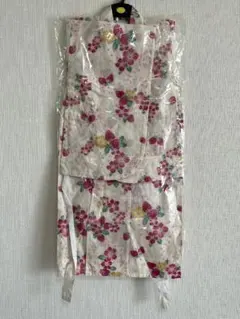 浴衣　100cm　綿　女の子用　白　ピンク　赤等　総柄　＃92005