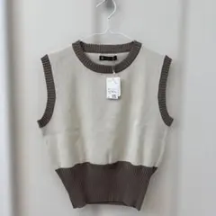 新品 ELVENCE DEUX ベスト ニットベスト