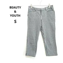 【ビューティーアンドユース】ユナイテッドアローズ チェック クロップド パンツ