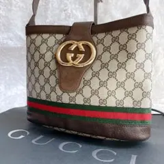 GUCCI グッチ GGキャンバス ワンショルダー ホーボー シェリーライン