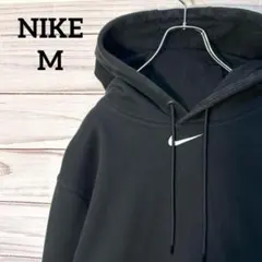 NIKE ナイキ　プルオーバーパーカー　ワンポイントロゴ　ブラック　M